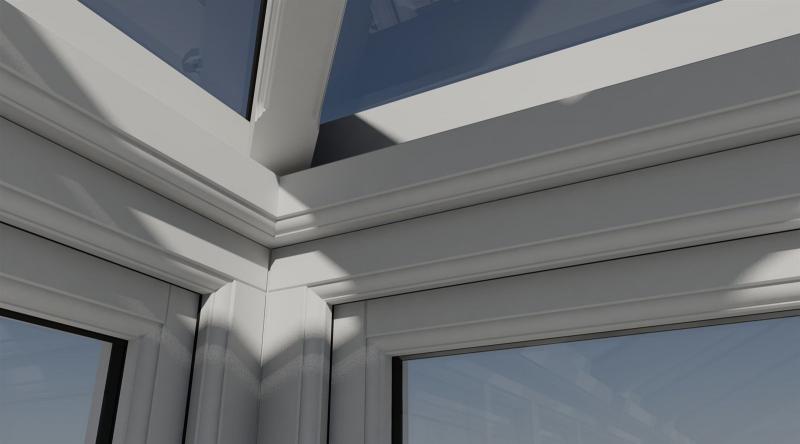 Corner Detail - Wooden Roof Lantern